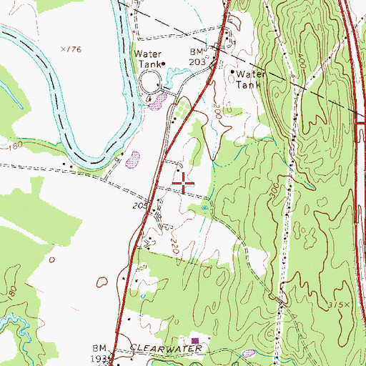 Topographic Map of Kingdom Hall of Jehovahs Witnesses, NY
