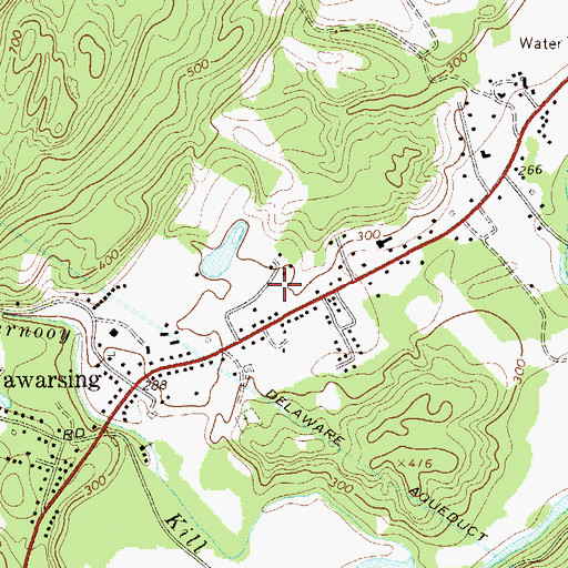 Topographic Map of Kingdom Hall of Jehovahs Witnesses, NY