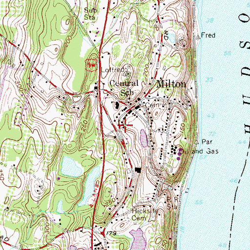 Topographic Map of Saint James Roman Catholic Church, NY