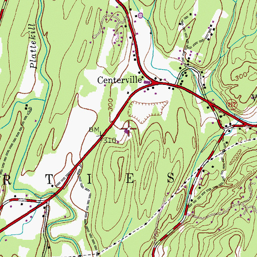 Topographic Map of Saint John the Evangelist Church, NY