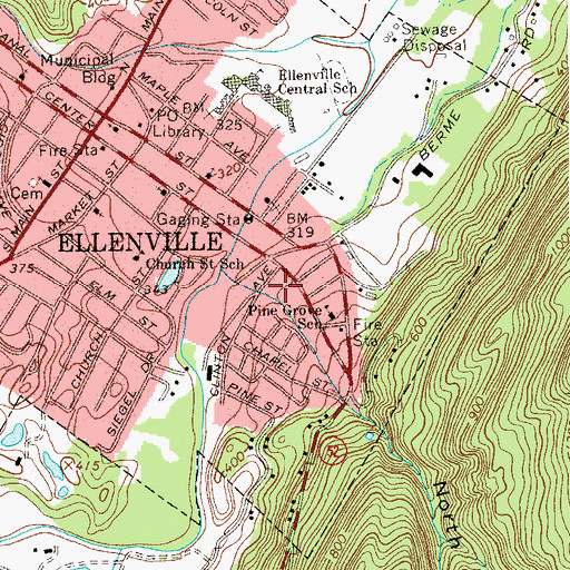 Topographic Map of Seventh Day Adventist Church, NY