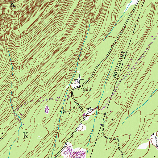 Topographic Map of Trinity Baptist Church, NY