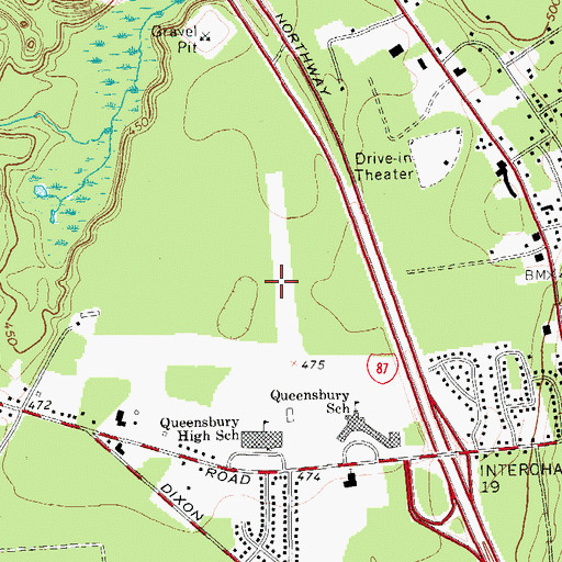 Topographic Map of William H Barton Intermediate School, NY