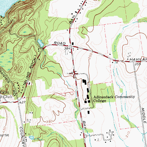 Topographic Map of Church of the King, NY