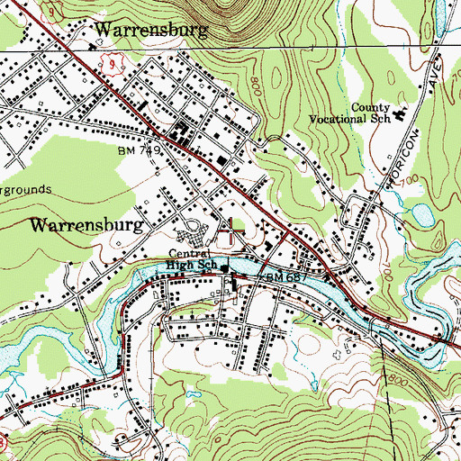Topographic Map of Faith Baptist Church, NY