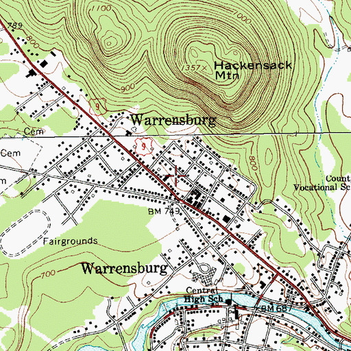 Topographic Map of First United Methodist Church, NY
