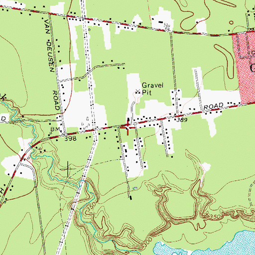Topographic Map of Kingdom Hall of Jehovahs Witnesses, NY
