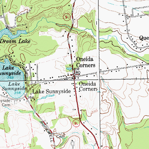 Topographic Map of Oneida Community Church, NY