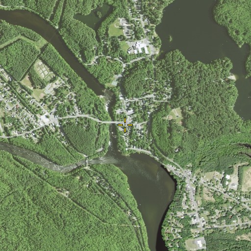 Aerial/Satellite Image of Rockwell Falls Presbyterian Church, NY