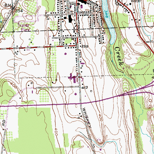 Topographic Map of Florentine Hendrick Elementary School, NY