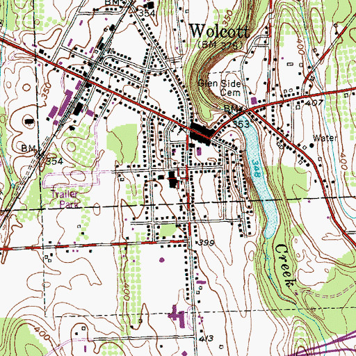 Topographic Map of Leavenworth Middle School, NY