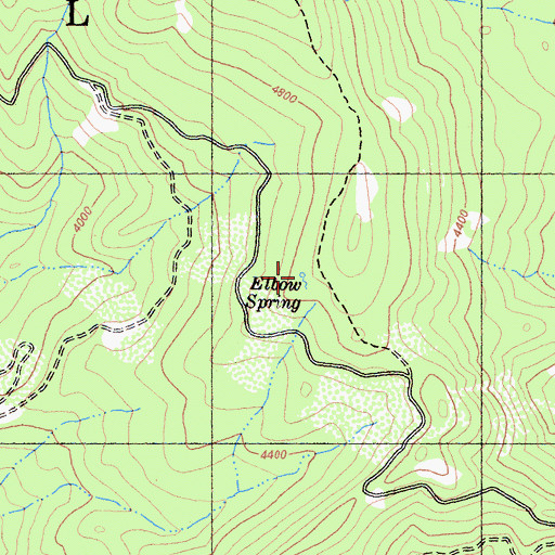 Topographic Map of Elbow Spring, CA
