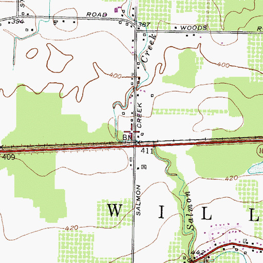 Topographic Map of Bible Baptist Church, NY