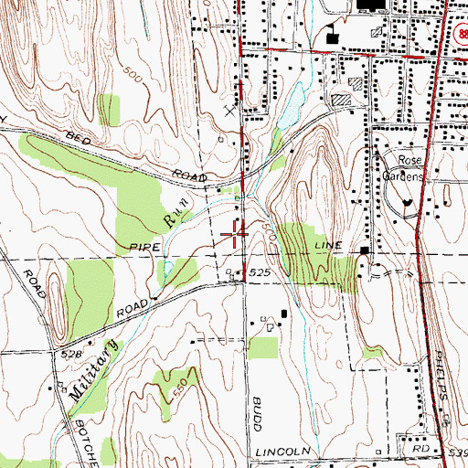 Topographic Map of Calvary Church, NY