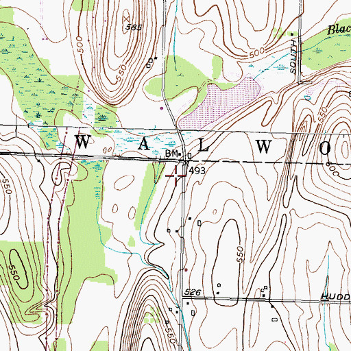 Topographic Map of Gananda Community Church, NY