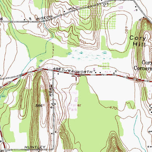 Topographic Map of Grace Baptist Church, NY