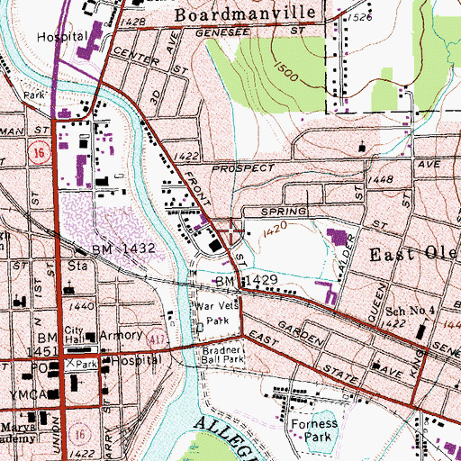 Topographic Map of Aspen Tower Assisted Living Center, NY
