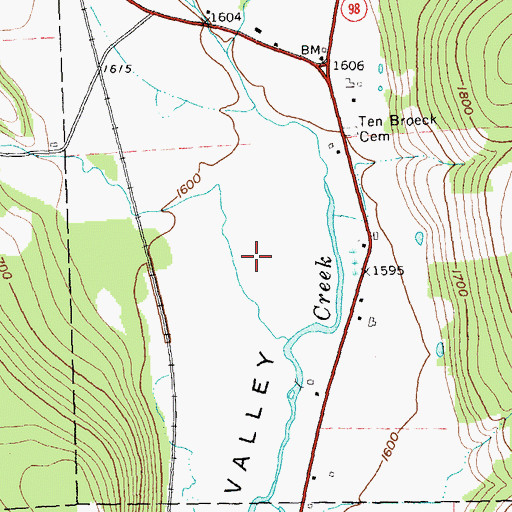 Topographic Map of Ischua Valley Country Club, NY