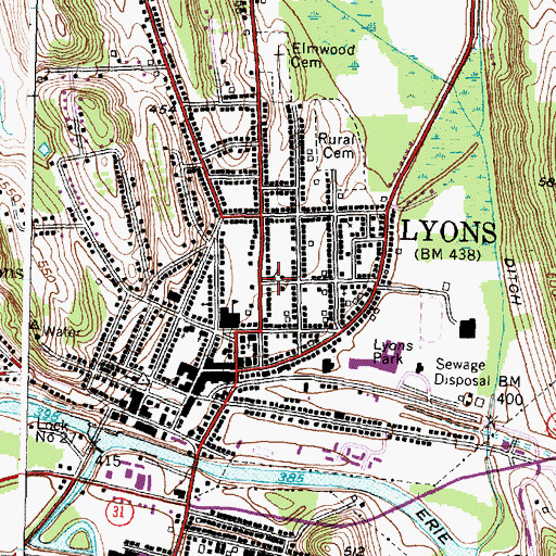 Topographic Map of Saint Michael's Church, NY