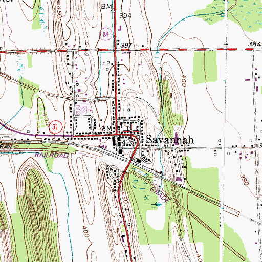 Topographic Map of Savannah Family of God Church, NY