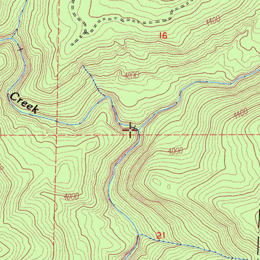 Topographic Map of Eleanor Creek, CA
