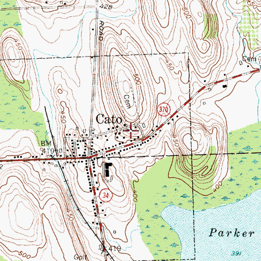 Topographic Map of Saint Patrick's Church, NY