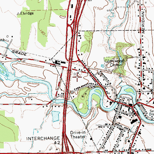 Topographic Map of Living Water Baptist Chapel, NY