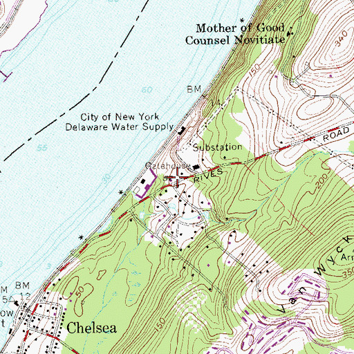 Topographic Map of Saint Thomas Episcopal Church, NY