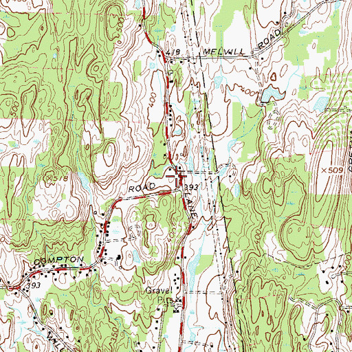 Topographic Map of Resurrection Bible Church, NY
