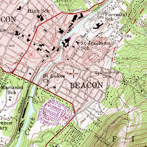 Topographic Map of Christ United Methodist Church, NY