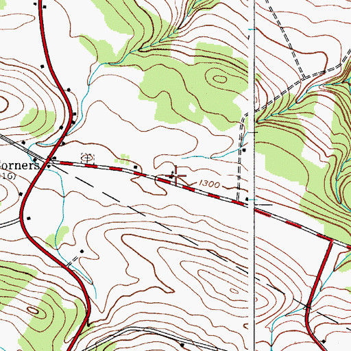 Topographic Map of Denison Corner Community Church, NY