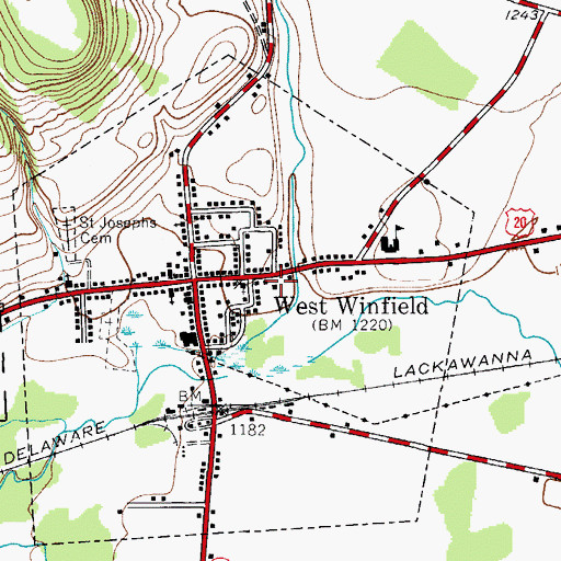 Topographic Map of The Federated Church, NY