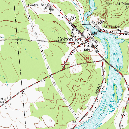 Topographic Map of Zion Episcopal Church, NY