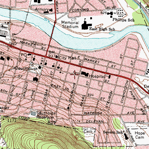 Topographic Map of Anawim House of Prayer, NY