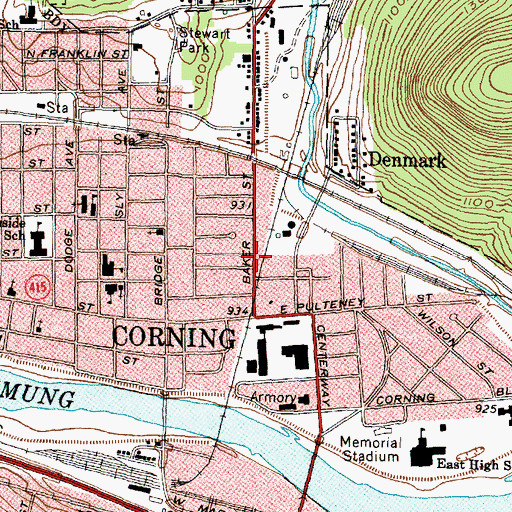 Topographic Map of Christian Life Church United Presbyterian Church, NY