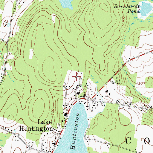 Topographic Map of Sullivan West High School, NY