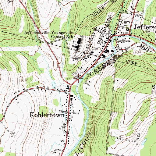 Topographic Map of First Lutheran Church, NY