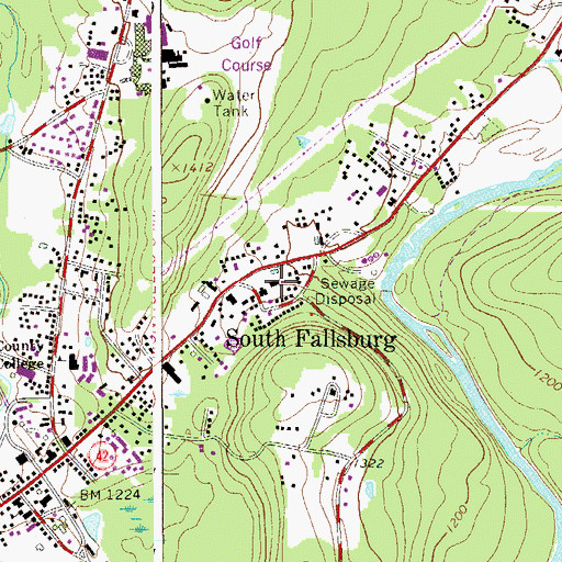 Topographic Map of Saint Andrew Episcopal Church, NY