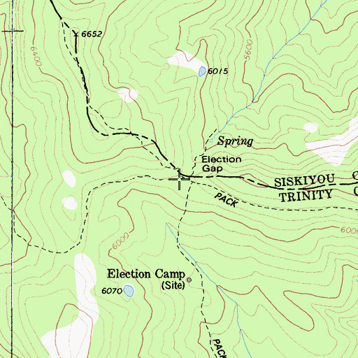 Topographic Map of Election Gap, CA
