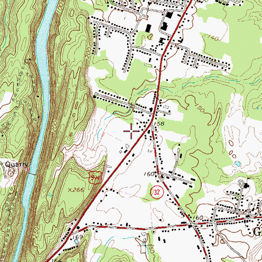 Topographic Map of Dayspring Assembly of God, NY