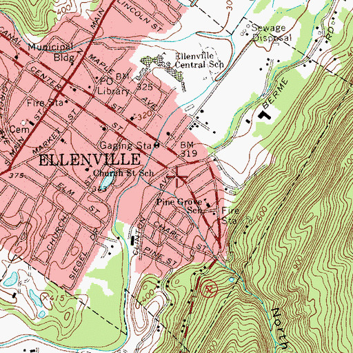 Topographic Map of Saint Paul African Methodist Episcopal Zion Church, NY