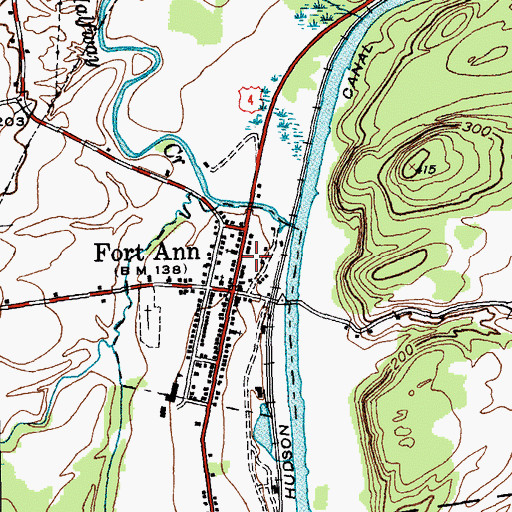 Topographic Map of Fort Ann Post Office, NY