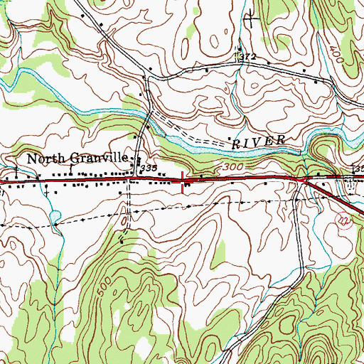 Topographic Map of North Granville Post Office, NY