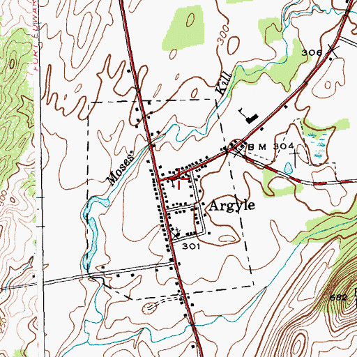 Topographic Map of Argyle United Methodist Church, NY