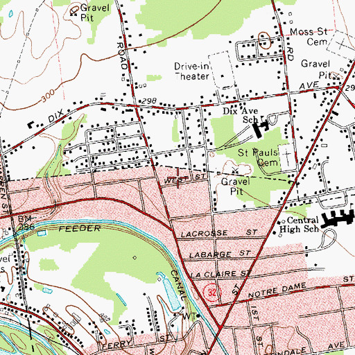 Topographic Map of Greater Glens Falls Bible Baptist Church, NY