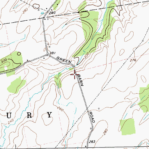 Topographic Map of Kingsbury Wesleyan Church, NY