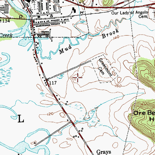 Topographic Map of Whitehall United Methodist Church, NY