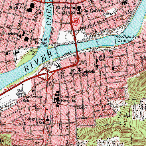 Topographic Map of Southview Post Office, NY