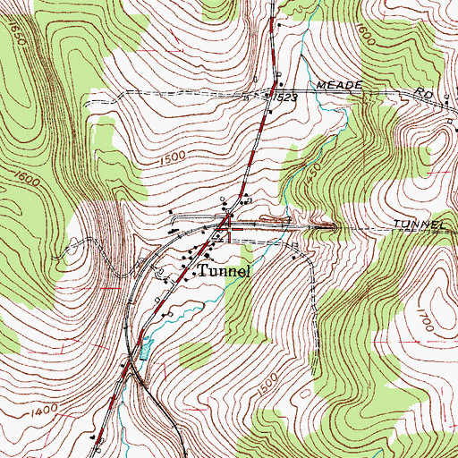 Topographic Map of Tunnel Post Office, NY