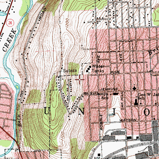 Topographic Map of The Waters of Endicott Nursing Home, NY